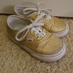 gold glitter vans toddler